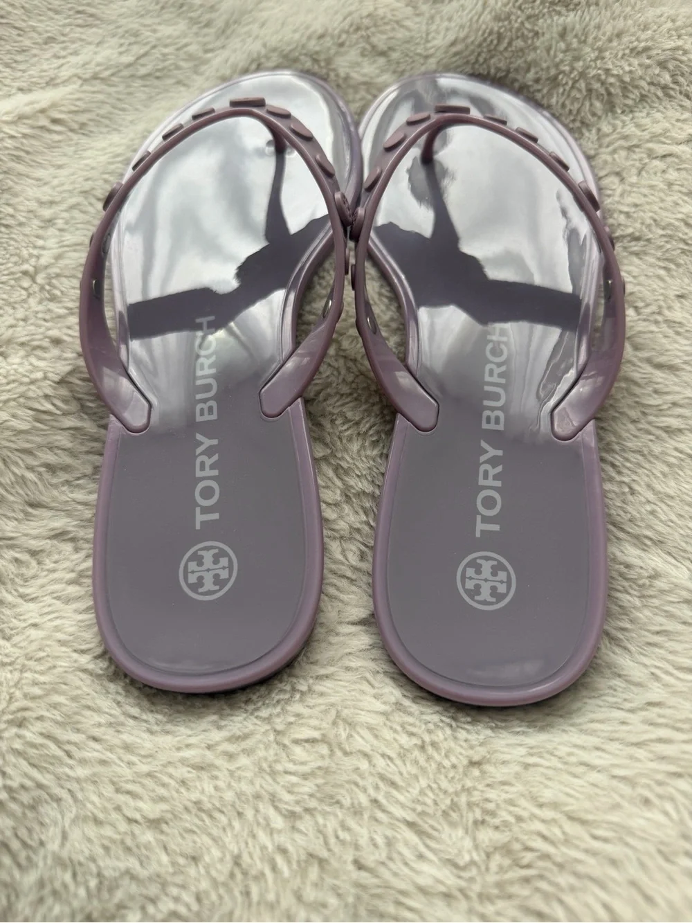 Tory Burch Women's Studded Jelly Thongs Sandals Flats Size 7